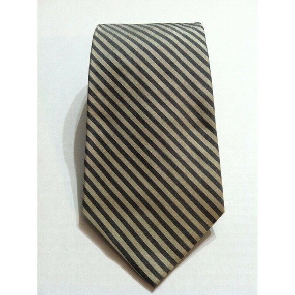 COACH MENS NEW LIGHT GREEN 100% SILK STRIPED CLASSIC NECK TIE WIDTH: 3 5/8" - Picture 1 of 3